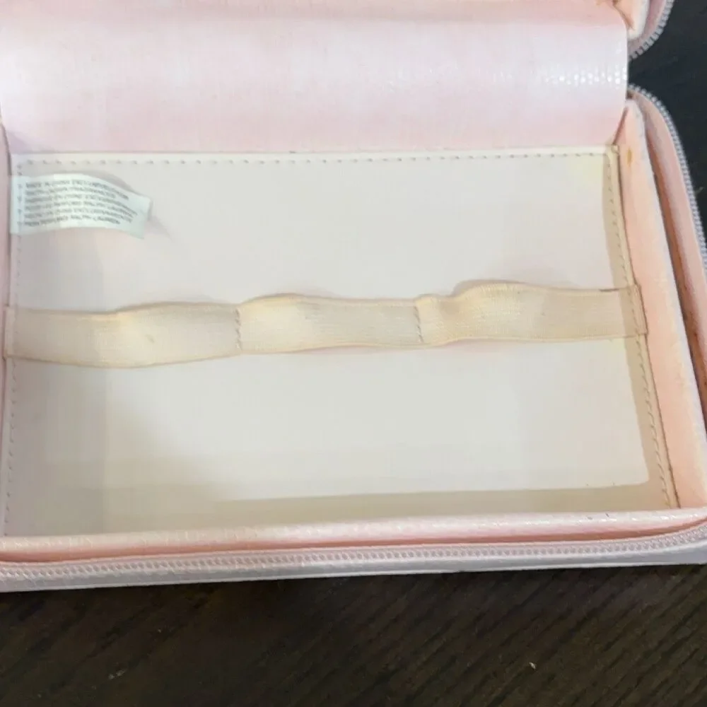 Ralph Lauren Romance Cosmetic Travel Case Light Pink Zipper 7x5